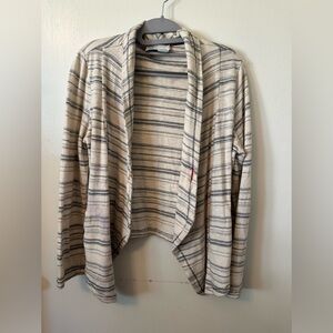 (A86) Anthropologie | pink/grey Cardigan